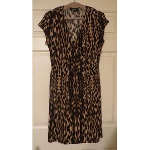Nine West Leopard Print Faux Wrap Dress